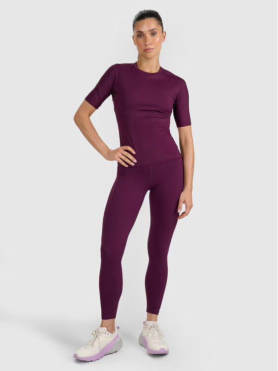 4F 4F Legginsy TRAINING Fioletowy Slim Fit