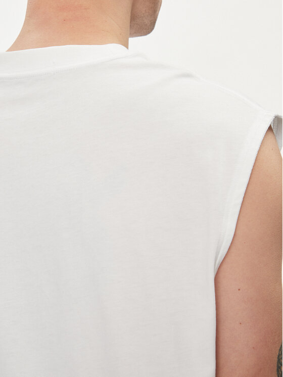 Calvin Klein Jeans Calvin Klein Jeans Tank top Monologo J30J325211 Λευκό Regular Fit