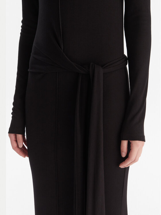 Patrizia Pepe Patrizia Pepe Pletena obleka 2A2958 J337 Črna Regular Fit