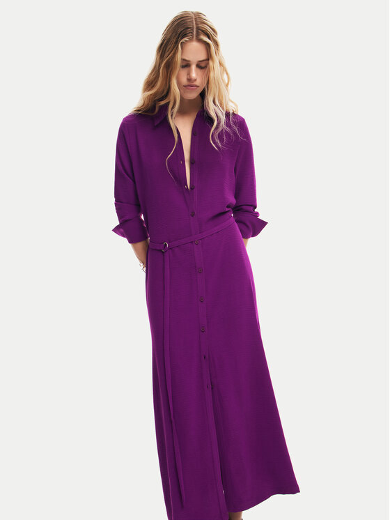 Desigual Desigual Rochie tip cămașă Washington 24WWVW44 Violet Regular Fit
