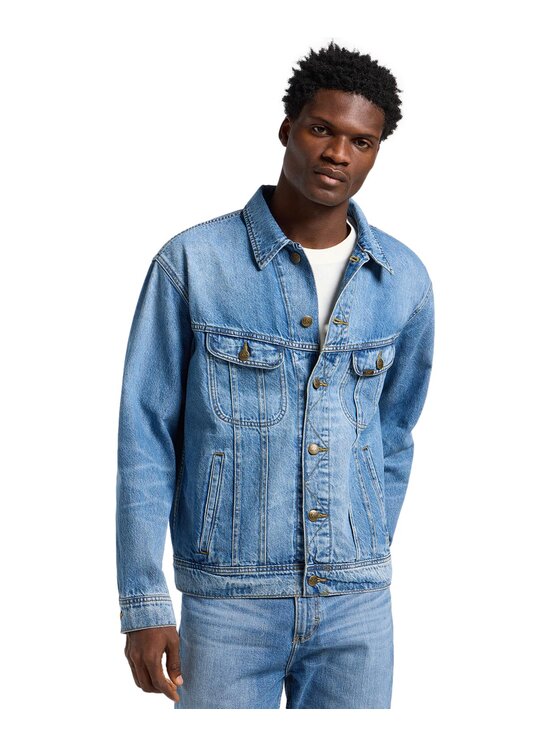 Lee Lee Kurtka jeansowa 112364153 Niebieski Relaxed Fit