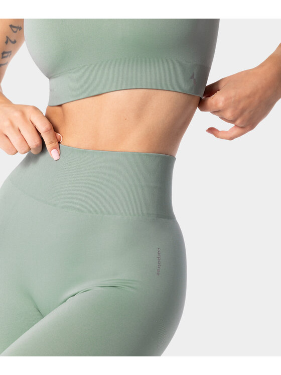 Carpatree Carpatree Legginsy Simply Leggings Zielony Fitted Fit