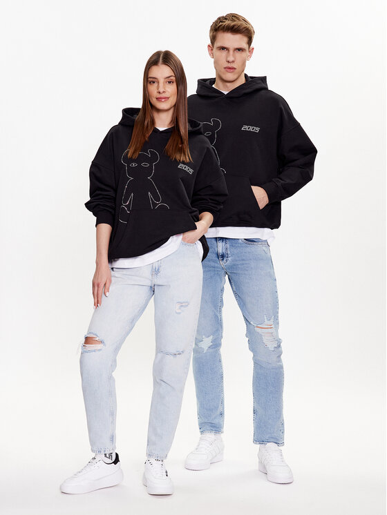 Felpa Unisex Studded Horned Nero Regular Fit