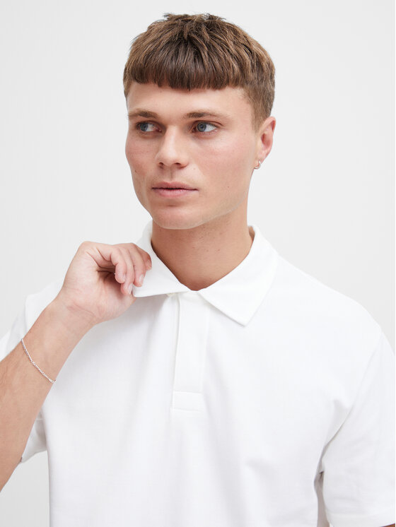 Solid Solid Tricou polo 21108171 Alb Regular Fit