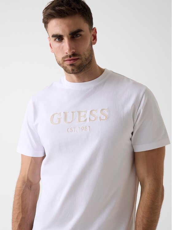 Guess Guess T-krekls 182676 Balts Classic Fit