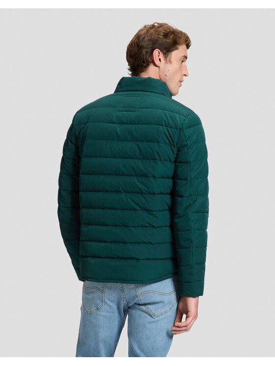 Lee Lee Kurtka puchowa STAND COLLAR PUFFER Zielony Regular Fit