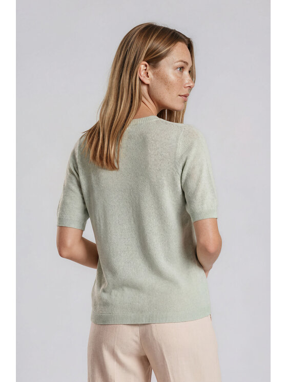 Fobya Fobya Bluzka F3036 Zielony jasny Basic Fit