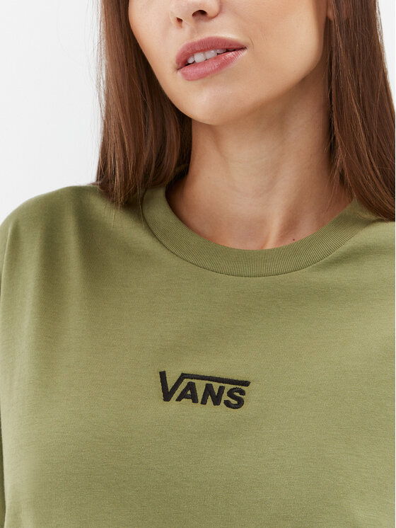 Vans T-Shirt Flying V Oversized VN0A7YUT Zelená Regular Fit