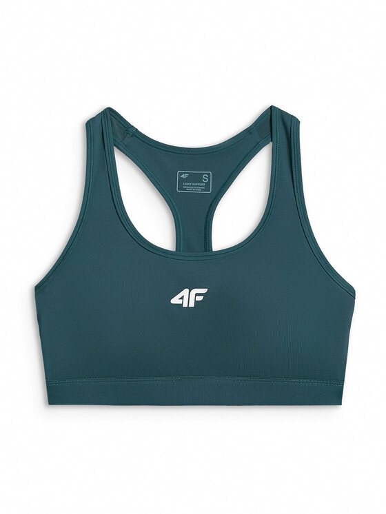 4F 4F Biustonosz sportowy BASIC+ Turkusowy