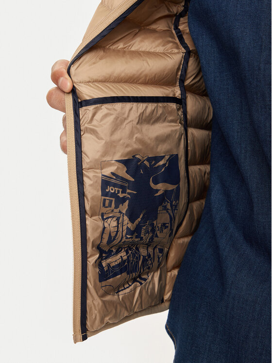 Jott Jott Pūkinė striukė Mat P000MDOW02 Smėlio Slim Fit