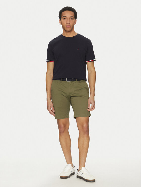 Tommy Hilfiger Tommy Hilfiger Tričko Global Stripe MW0MW38630 Tmavomodrá Regular Fit