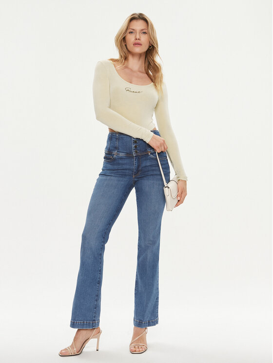 Guess Guess Body Allycia V4RP05 KC2V0 Beżowy Slim Fit