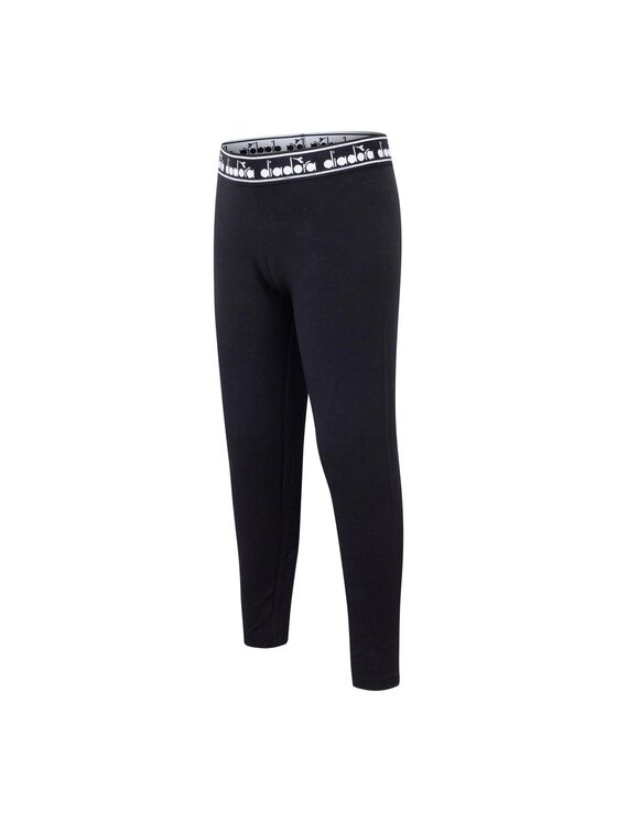 Diadora Diadora Legginsy DIADORA JG. LEGGINGS LOGO MANIA Czarny