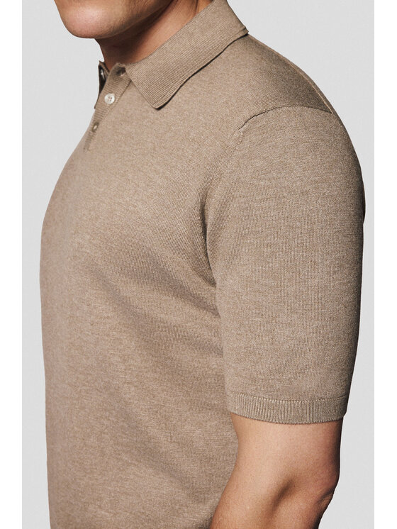 Lancerto Lancerto Polo Nils PO073125000051 Beżowy Regular Fit