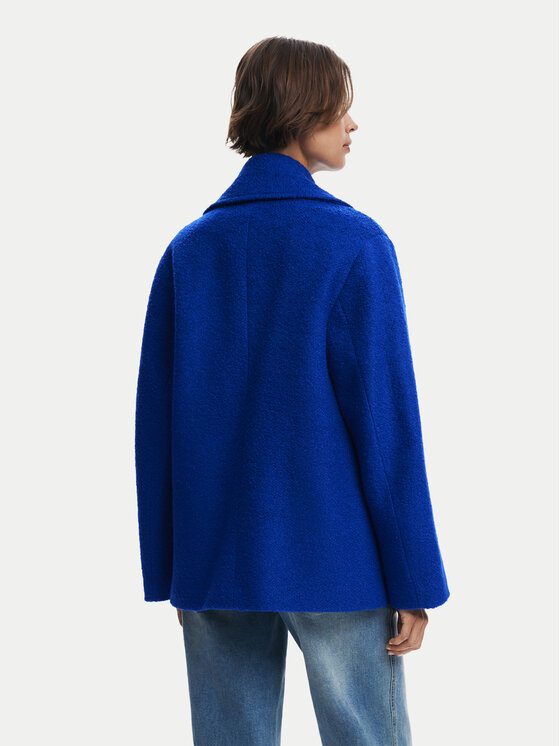 Desigual Desigual Cappotto di lana Shortcolor 25WWEW11 Blu Regular Fit