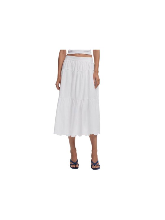 Desigual Desigual Gonna midi Fal tolstoi Bianco Regular Fit
