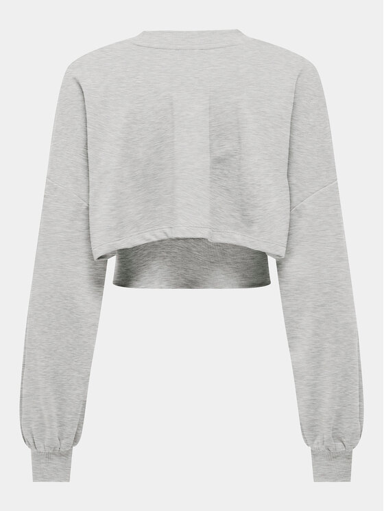 ONLY ONLY Mikina Britt 15312126 Šedá Cropped Fit