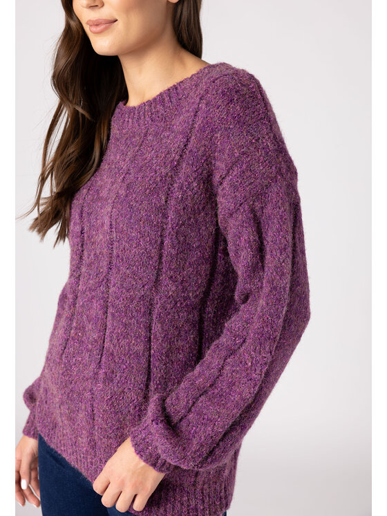 QUIOSQUE QUIOSQUE Sweter QUIOSQUE 6VL002731 Fioletowy Regular Fit