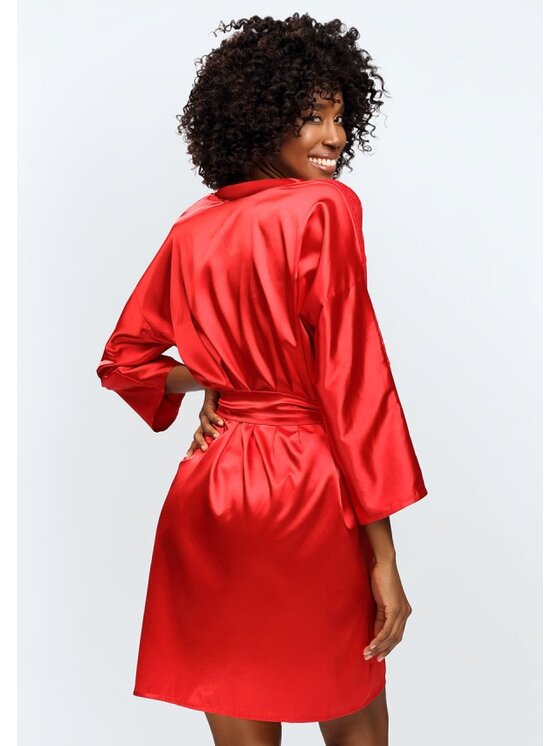 DKaren Lingerie DKaren Lingerie Szlafrok Femi Czerwony