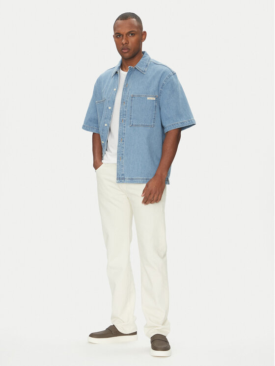 Calvin Klein Jeans Calvin Klein Jeans džínsová košeľa Bowler J30J327512 Modrá Relaxed Fit