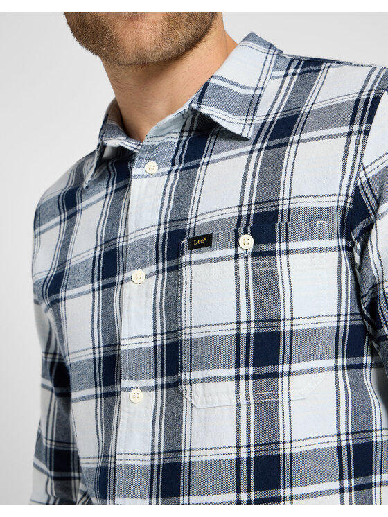 Lee Lee Koszula 112355714 Szary Regular Fit