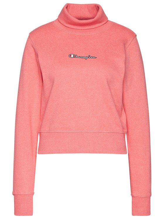Champion Pull a col roule Script Logo Eco Yarn 113199 Rose Custom Fit