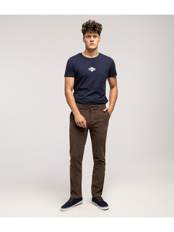 Lee Cooper Lee Cooper Chinosy DREK 4161 Beżowy Straight Fit