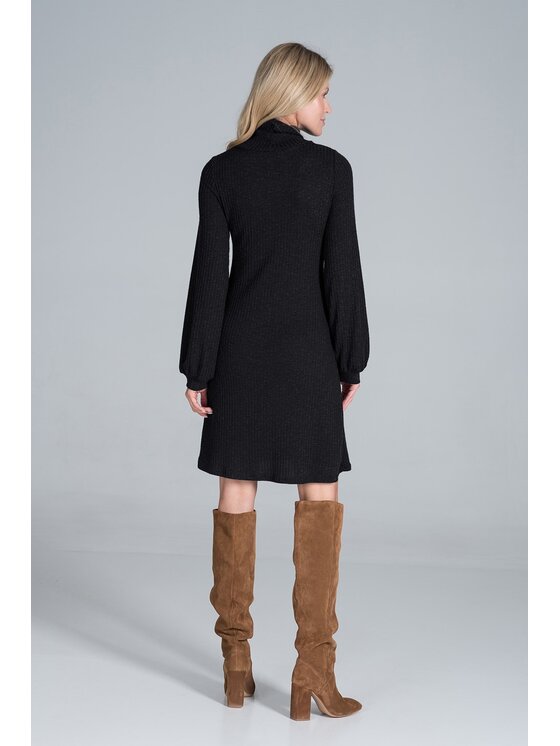 FIGL FIGL Sukienka M831 Czarny Regular Fit