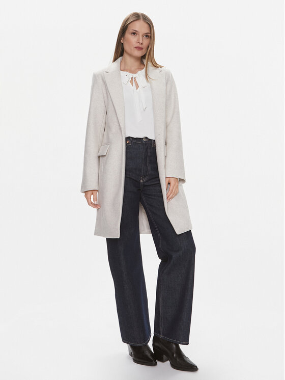 ONLY ONLY Kevad-sügis mantel Nancy 15292832 Valge Regular Fit