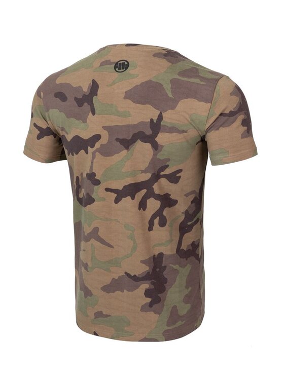 PITBULL PITBULL T-Shirt Koszulka Slim Fit Classic Boxing L Zielony Regular Fit