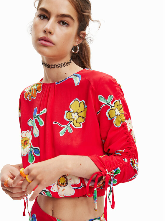 Desigual Desigual Bluza Landi 23SWBW25 Rdeča Regular Fit
