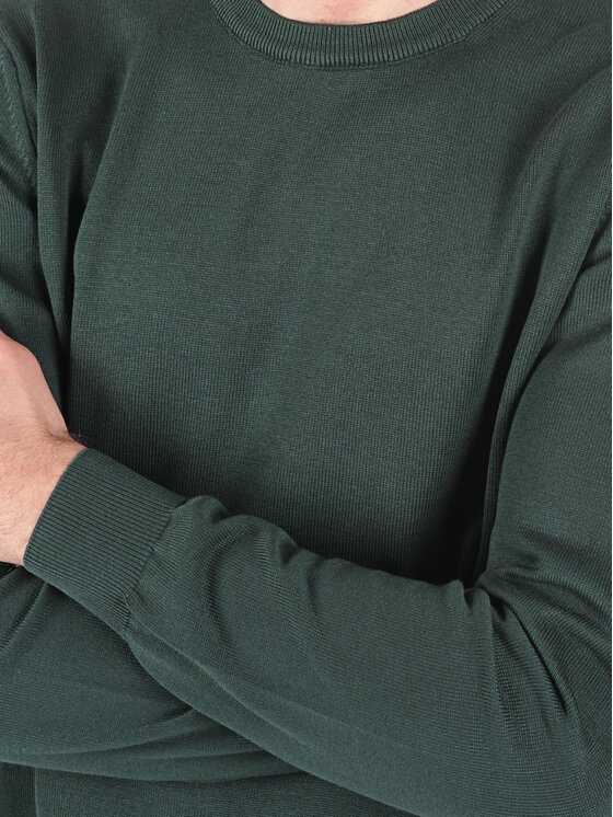 Evenemen Evenemen Sweter Round Neck Green Zielony Slim Fit