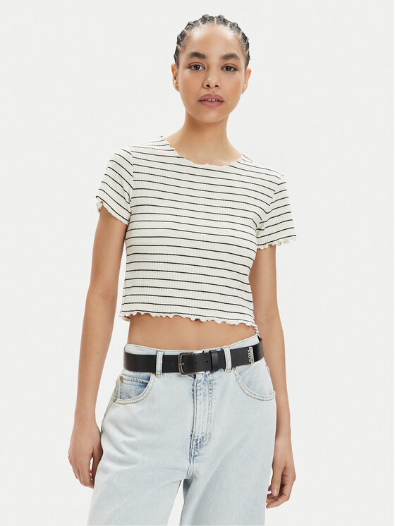ONLY Tričko Anits 15253651 Écru Regular Fit