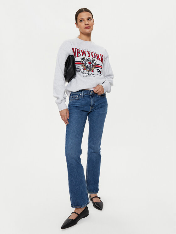 Tommy Jeans Tommy Jeans Суитшърт Vintage DW0DW18368 Сив Relaxed Fit