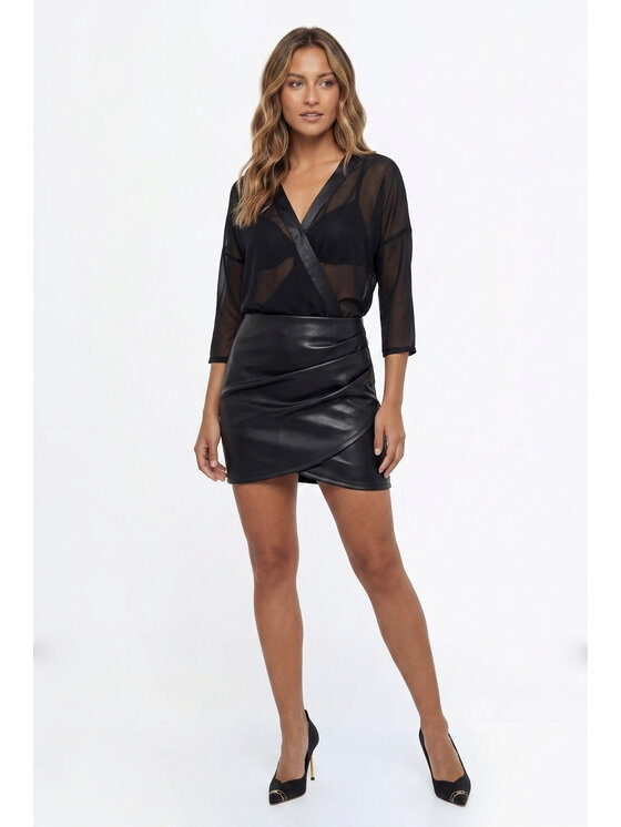 FIGL FIGL Blúzka M1364 Čierna Regular Fit