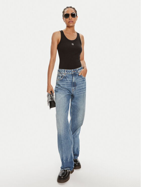HUGO Hugo Top Datamia 50514489 Crna Slim Fit