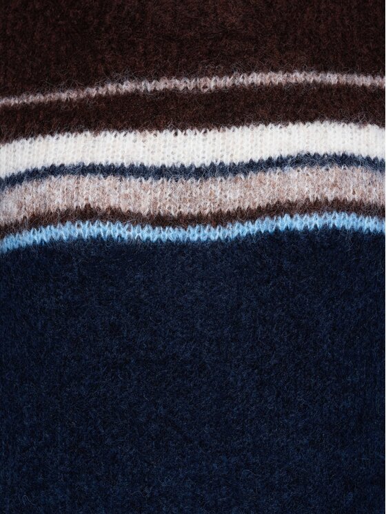 Ombre Ombre Sweter OW-SW-E0075 Granatowy Regular Fit