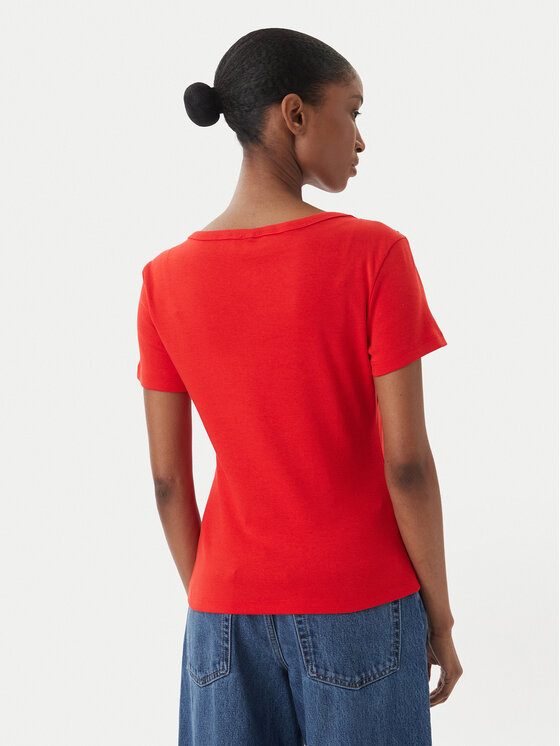 Tommy Hilfiger Tommy Hilfiger Póló WW0WW49250 Piros Slim Fit