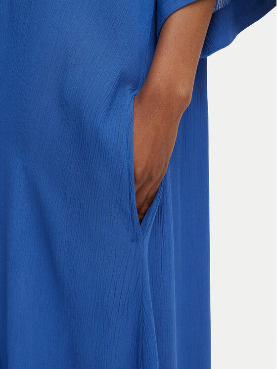 Selmark Selmark Пляжна сукня V-Neck BN395 Голубий Relaxed Fit