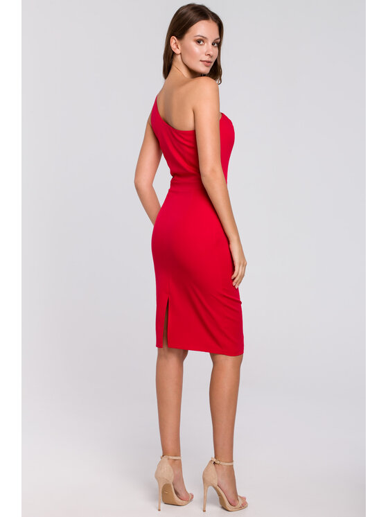 Makover Makover Vestito da giorno K003 Rosso Regular Fit