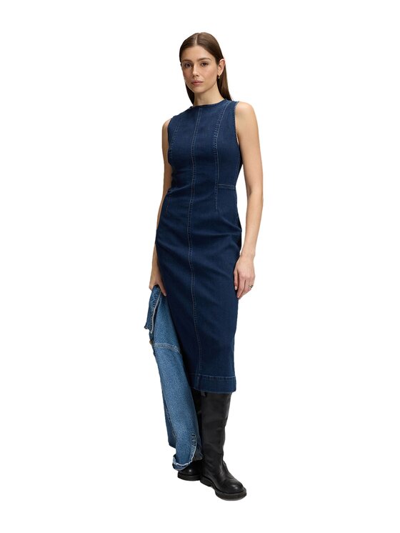 Lee Lee Sukienka jeansowa 112385702 Granatowy Regular Fit