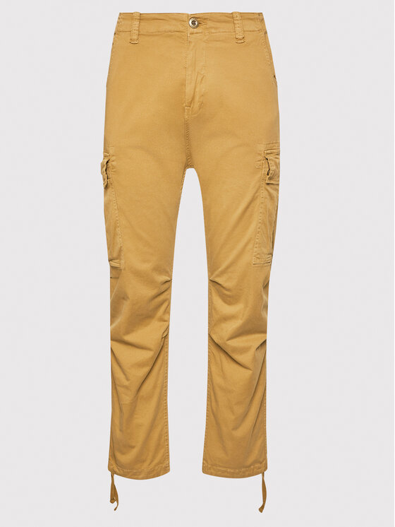 Alpha Industries Alpha Industries Bavlnené nohavice Squad 188202 Hnedá Regular Fit