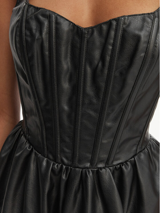 Bardot Bardot Műbőr ruha Savoy 60114DB Fekete Regular Fit