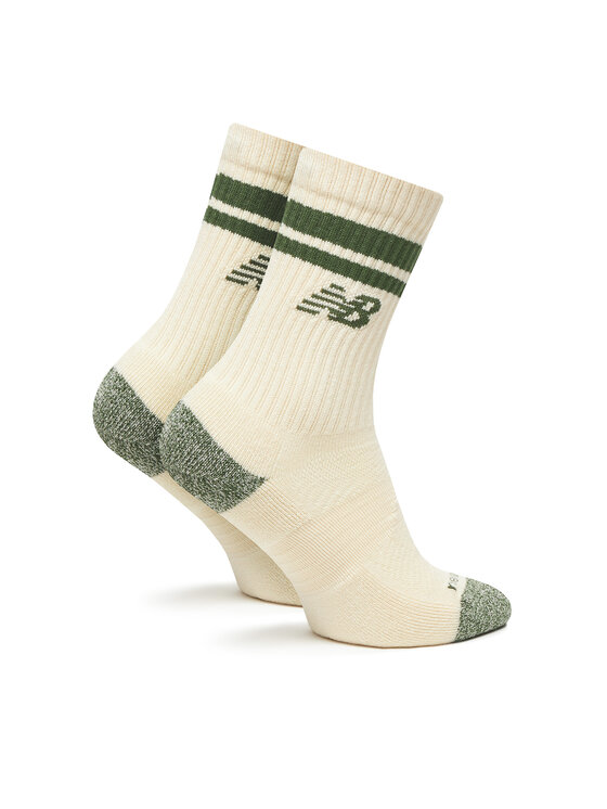 New Balance New Balance Комплект 3 чифта дълги чорапи мъжки Active Lifestyle Striped Crew LAS35210AS3 Екрю
