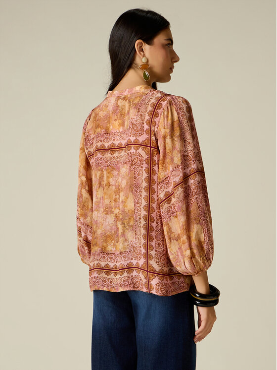 Oltre Oltre Blusa 2135J000928N0S7 Arancione Regular Fit