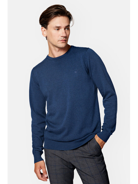 Lancerto Lancerto Sweter Morey SW073223000019 Granatowy Regular Fit