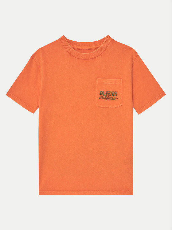 Guess Tričko L5RI30 K8HM4 Oranžová Regular Fit