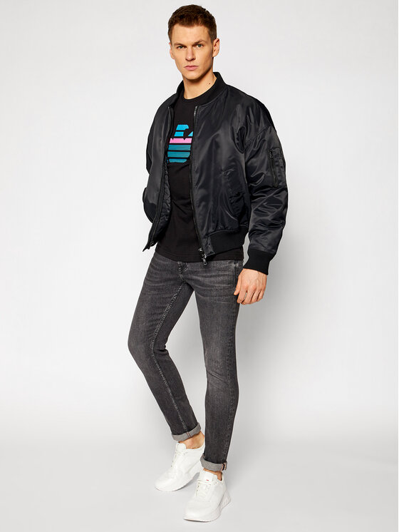 T-shirt 3KPT22 PJ6EZ 1200 Nero Regular Fit