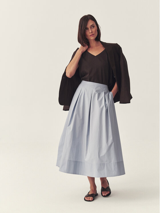 TATUUM TATUUM Spódnica midi KOPENTI Niebieski Flare Fit