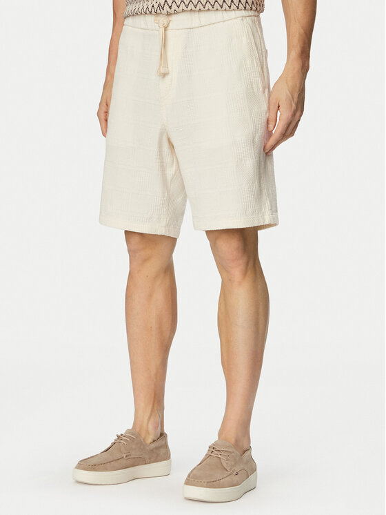 JOOP! Jeans JOOP! Jeans Шорти от плат Riv-W 30102887 Кремав Regular Fit